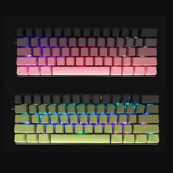 61 Keys Mechanical Gaming Keyboard Gradient Side-engraved Character Keycaps PBT Material Hot Swappable 61 Keys Gaming Keyboard - Image 2